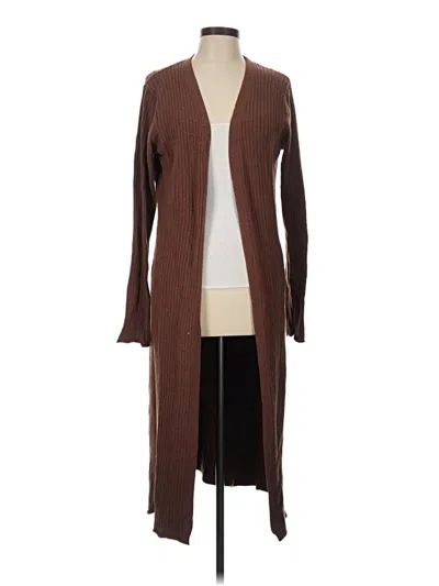 Pre-owned 7 For All Mankind Cardigan Sweater In Brown