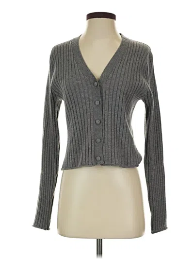 Pre-owned 7 For All Mankind Cardigan Sweater In Gray