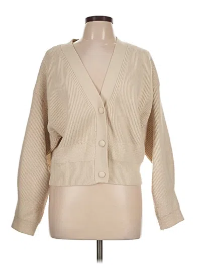 Pre-owned 7 For All Mankind Cardigan Sweater In Tan