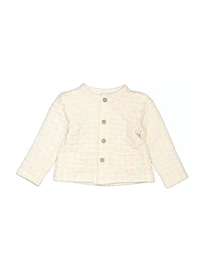 Pre-owned 7 For All Mankind Kids' Cardigan Sweater In White