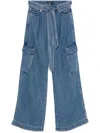 7 For All Mankind Cargo Palazzo Dream On Jeans In Blue