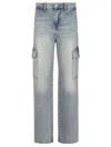 7 For All Mankind Global Scout Cargo Trousers In Light Blu