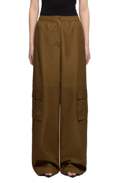 7 For All Mankind Cargo Wide Leg Pants In Metallic
