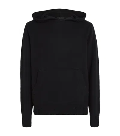 7 For All Mankind Cashmere Hoodie In Black