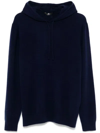 7 For All Mankind Cashmere Hoodie In Blue