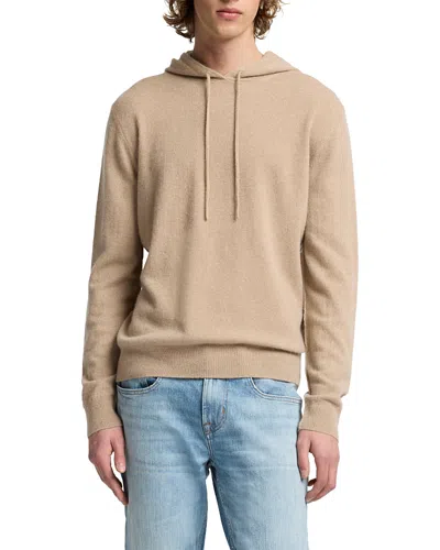 7 For All Mankind Cashmere Hoodie In Neutral