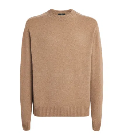 7 For All Mankind Crewneck Cashmere Sweater In Brown