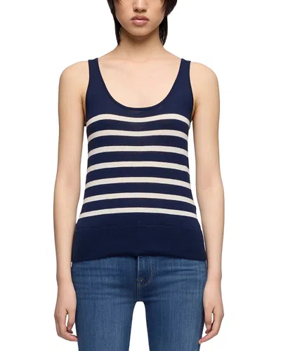 7 For All Mankind Cashmere Tank In Blue