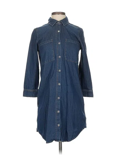 Pre-owned 7 For All Mankind Casual Dress In Blue