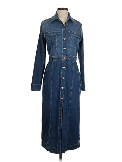 Pre-owned 7 For All Mankind Casual Dress In Blue