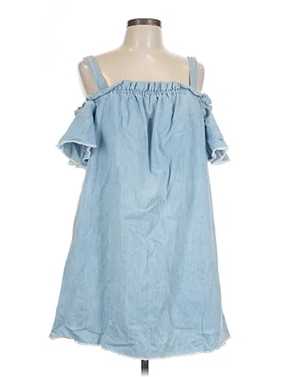 Pre-owned 7 For All Mankind Casual Dress In Blue