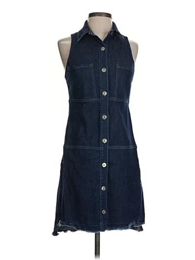 Pre-owned 7 For All Mankind Casual Dress In Blue