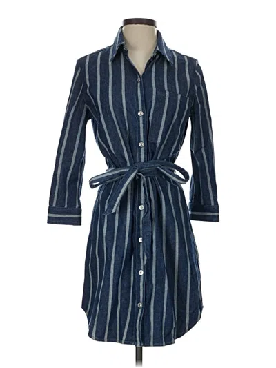 Pre-owned 7 For All Mankind Casual Dress In Blue