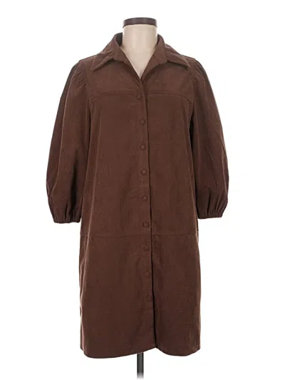 Pre-owned 7 For All Mankind Casual Dress In Brown