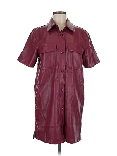 Pre-owned 7 For All Mankind Casual Dress In Burgundy