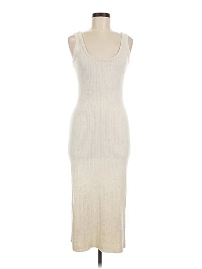 Pre-owned 7 For All Mankind Casual Dress In Ivory