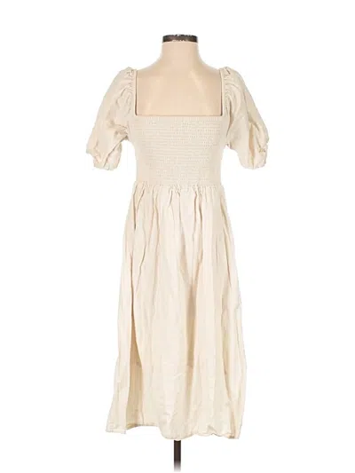 Pre-owned 7 For All Mankind Casual Dress In Ivory