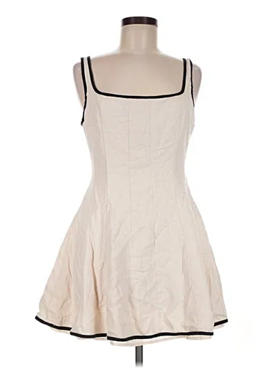 Pre-owned 7 For All Mankind Casual Dress In Ivory