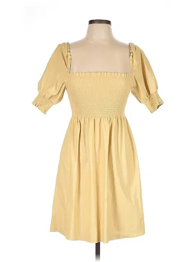 Pre-owned 7 For All Mankind Casual Dress In Yellow