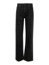 7 For All Mankind Tess Trouser Hustle Denim Clothing In Black