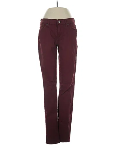 Pre-owned 7 For All Mankind Casual Pants In Burgundy