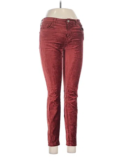 Pre-owned 7 For All Mankind Casual Pants In Burgundy