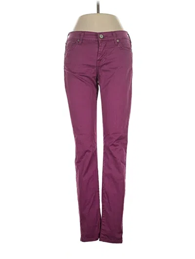 Pre-owned 7 For All Mankind Casual Pants In Purple
