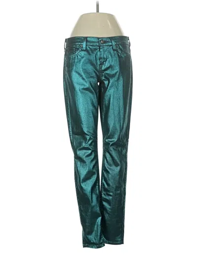Pre-owned 7 For All Mankind Casual Pants In Teal