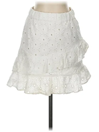 Pre-owned 7 For All Mankind Casual Skirt In White