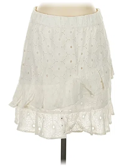 Pre-owned 7 For All Mankind Casual Skirt In White