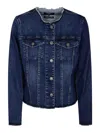 7 For All Mankind Vicky Jacket Soho Dark In Blue