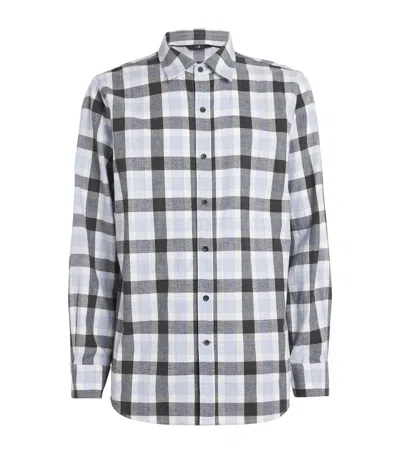 7 For All Mankind Check Print Shirt In Multi