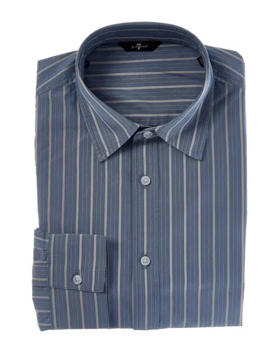 7 For All Mankind Check Shirt In Blue