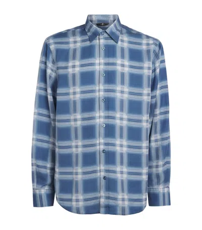 7 For All Mankind Check Shirt In Blue