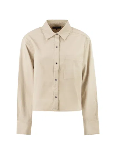 7 For All Mankind Chest-pockets Shirt In Brown