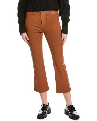 7 For All Mankind Chocolate High-rise Slim Kick Jean In Brown