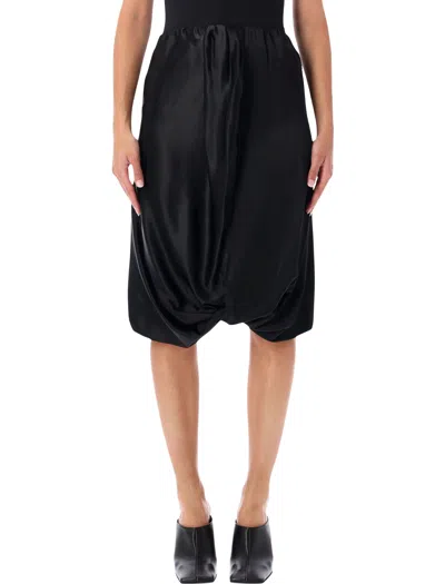 7 For All Mankind Cinch-hem Strapless Mini Dress In Black