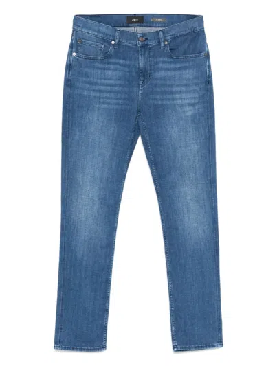 7 FOR ALL MANKIND 7 FOR ALL MANKIND CLASSIC INDIGO BLUE DENIM JEANS