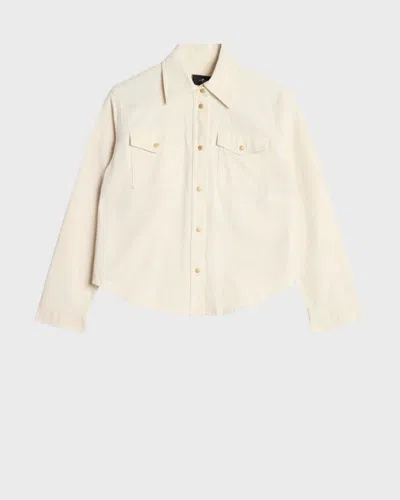7 For All Mankind Classic Shirt Comfort Twill In Neutral