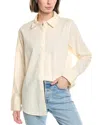 7 For All Mankind Classic Button Front Shirt In White