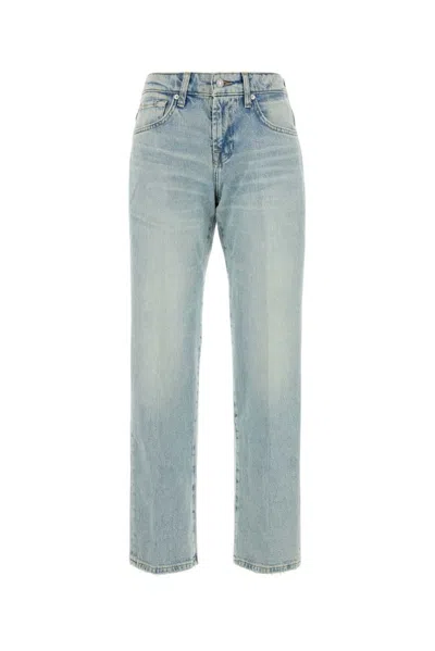 7 For All Mankind Classic Straight Jeans In Blue