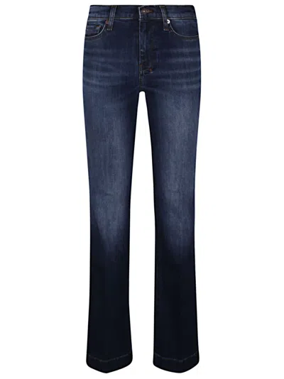 7 For All Mankind Classic Straight-leg Jeans In Black
