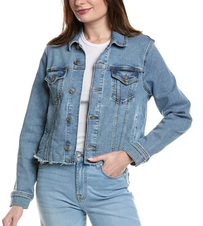 7 For All Mankind Classic Trucker Jacket In Love Soul In Blue