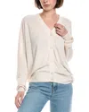 7 For All Mankind Classic V-neck Linen-blend Cardigan In Neutral