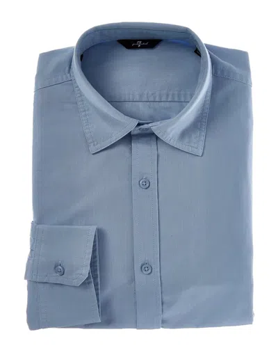 7 For All Mankind Clean Front Shirt In Blue