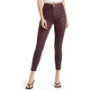 7 For All Mankind Coated Peacock High Waist Skinny Jean In Coated Ruby Rust