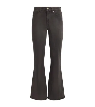 7 For All Mankind Coated The Leggy Bootcut Jeans In Brown