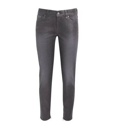 7 For All Mankind Y2k Low-rise Skinny-fit Trousers In Gray