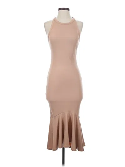 Pre-owned 7 For All Mankind Cocktail Dress In Tan