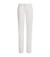 7 For All Mankind Comfort Fabric Low Straight Jeans In White